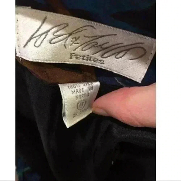 Lord & Taylor Petite Skirt 8 100% Silk faux wrap - Picture 8 of 9